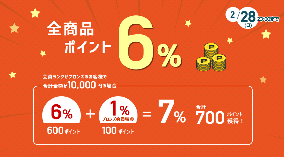 梱包緩衝材ポイント6％キャンペーン